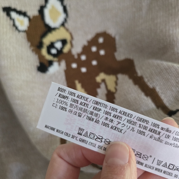 Disney Parks Bambi Jumper Sweater Size Small - Picture 6 of 9